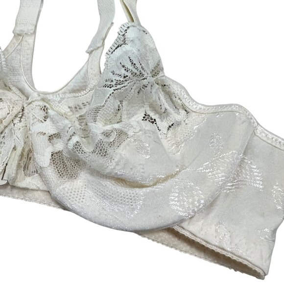 Victoria's Secret Vintage Gold Label SATIN Lace Underwire Bra 32A Front Closure - Picture 3 of 6